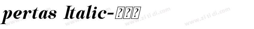 pertas Italic字体转换